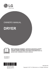 Manual LG RC8055AH3M Dryer
