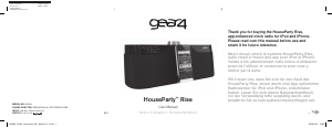 Manual Gear4 HouseParty Rise Altifalante de base