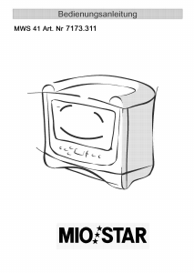 Bedienungsanleitung Mio Star MWS 41 Mikrowelle