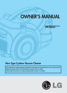 Manual LG VK9820NHC Vacuum Cleaner