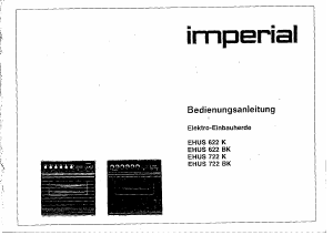 Bedienungsanleitung Imperial EHUS 722 BK Herd