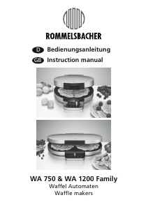 Bruksanvisning Rommelsbacher WA 1200 Våffeljärn