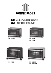 Manual Rommelsbacher BG 1550 Oven