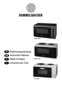 Manual Rommelsbacher KM 2501 Oven