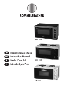 Bedienungsanleitung Rommelsbacher KML 3001 Backofen