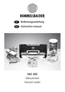Manual Rommelsbacher VAC 485 Vacuum Sealer