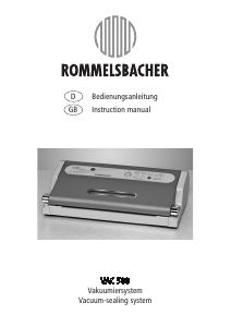 Bedienungsanleitung Rommelsbacher VAC 500 Vakuumierer