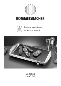 Bruksanvisning Rommelsbacher CG 2303/E Bordgrill