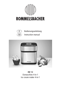 Manual Rommelsbacher IM 12 Ice Cream Machine