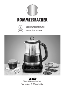 Manual Rommelsbacher TA 2000 Tea Machine