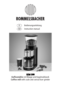 Bruksanvisning Rommelsbacher EKM 500 Kaffekvarn