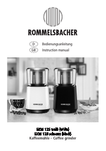 Bruksanvisning Rommelsbacher EKM 120 Kaffekvarn