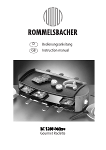 Handleiding Rommelsbacher RC 1200 Gourmetstel