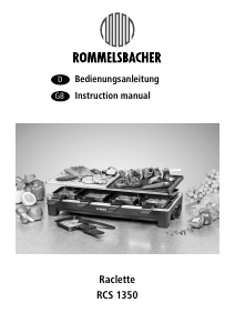Handleiding Rommelsbacher RCS 1350 Gourmetstel