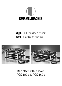 Handleiding Rommelsbacher RCC 1500 Gourmetstel