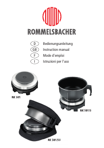 Handleiding Rommelsbacher RK 501/SU Kookplaat