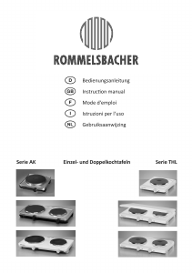 Handleiding Rommelsbacher AK 1599/E Kookplaat