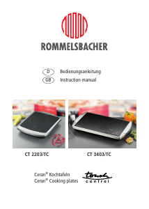 Manual Rommelsbacher CT 2203/TC Hob
