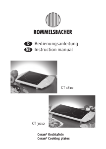 Handleiding Rommelsbacher CT 1810 Kookplaat