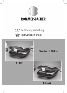 Manual Rommelsbacher ST 710 Contact Grill