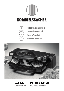 Bedienungsanleitung Rommelsbacher KG 1600 Kontaktgrill