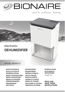 Manual Bionaire BDH001X Dehumidifier