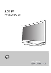 Handleiding Grundig 40 VLE 8270 BH LCD televisie