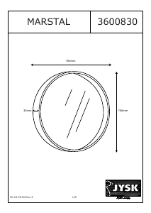 Bruksanvisning JYSK Marstal (Ø70) Spegel