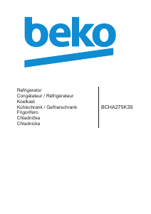 Mode d’emploi BEKO BCHA275K3SN Réfrigérateur combiné