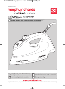 Bruksanvisning Morphy Richards 300251 Breeze Strykjärn