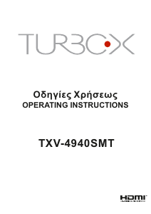 Manual Turbo-X TXV-4940SMT LED Television