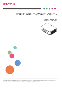 Manual Ricoh PJ WX6181N Projector