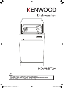 Manual Kenwood KDW8ST2A Dishwasher