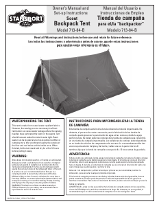 Manual Stansport 713-84-B Scout Tent