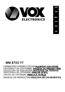 Handleiding Vox WM8700-YT Wasmachine