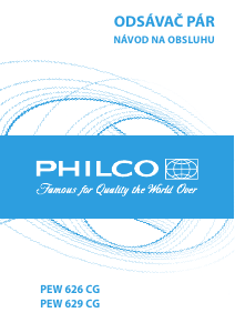 Návod Philco PEW 629 CG Digestor