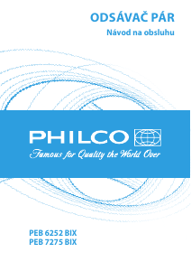 Návod Philco PEB 7275 BIX Digestor