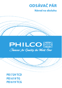 Návod Philco PEI 619 TG Digestor