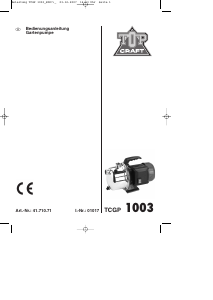 Bedienungsanleitung Topcraft TCGP 1003 Teichpumpe
