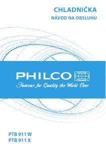 Návod Philco PTB 911 W Chladnička