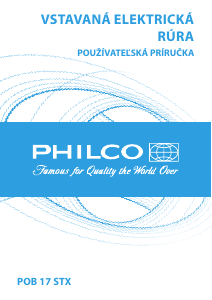 Návod Philco POB 17 STX Rúra