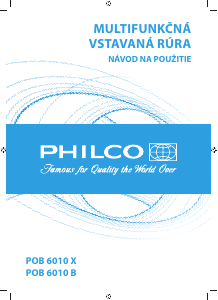 Návod Philco POB 6010 X Rúra