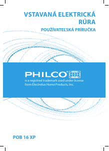 Návod Philco POB 16 XP Rúra