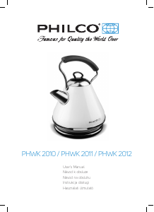 Manual Philco PHWK 2010 Kettle