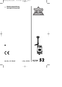 Bedienungsanleitung Topcraft TCTP 52 Teichpumpe