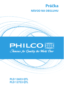 Návod Philco PLD 12753 QTL Práčka