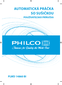 Návod Philco PLWD 14860 BI Práčka so sušičkou