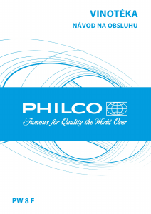 Návod Philco PW 8 F Vinotéka