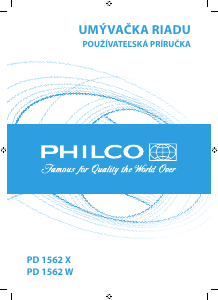Návod Philco PD 1562 W Umývačka riadu