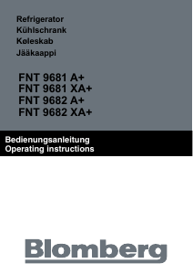 Bruksanvisning Blomberg FNT 9682 XA+ Frys